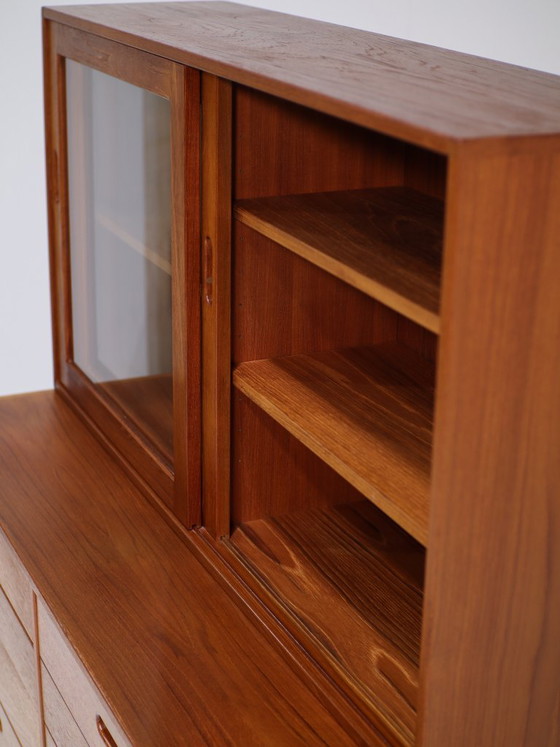 Image 1 of Cassettiera con vetrina Brouer in teak, vintage danese anni '60
