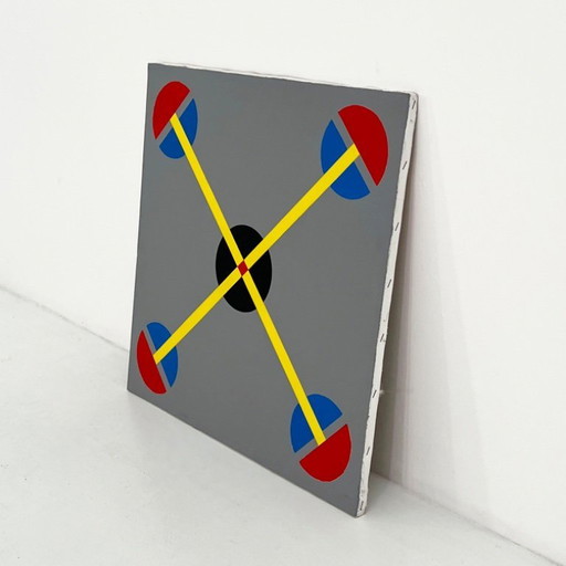 Abstraktes Gemälde von Fabrizio Giorgi, 1989