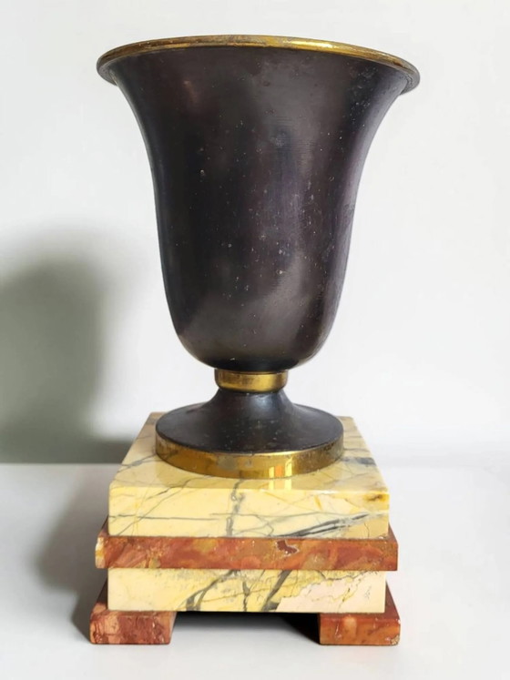 Coppia di vasi Art Déco – Marble, Metal, Art Deco (photo 6 of 9)