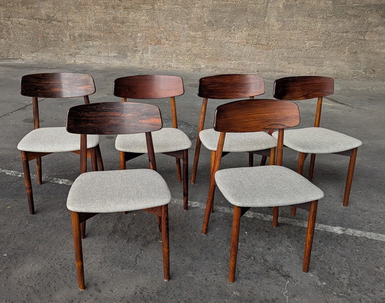 Image 1 of 6 Palisanderstühle von Harry Østergaard für Randers, 1960er Jahre, 