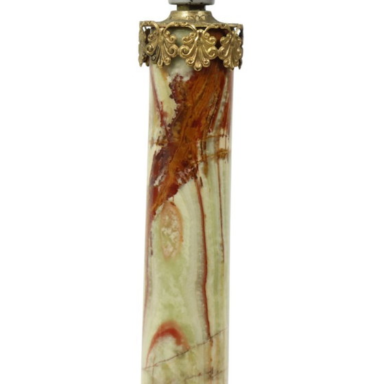 Image 1 of Lampe colonne classique en marbre onyx