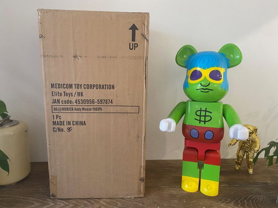 Image 1 of Bearbrick Keith Haring Andy Mouse Warhol 1000% MEDICOM toys
