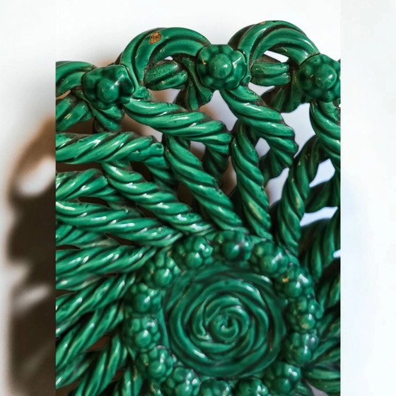 Cesta de cerámica trenzada firmada Vallauris – Cuencos, Porcelain, Ceramic, Vintage (photo 5 of 13)