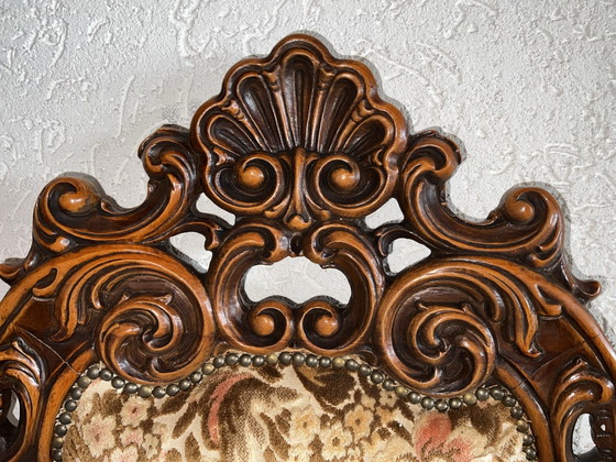 4 Sedie da pranzo barocche – Velluto, Legno (photo 10 of 10)