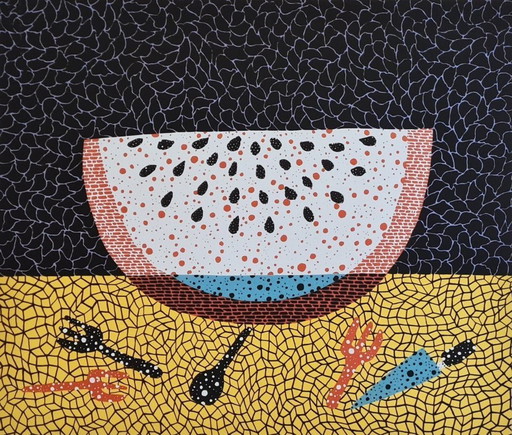 Nach Yayoi Kusama, Wassermelone, Lithografie, 1990er Jahre