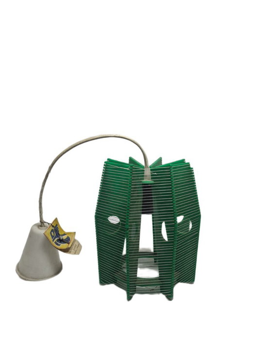 Vintage Pending Lamp by Huta Sedzimira in Cracow, Poland, 1980s – Pendant lamps, Plastic, Textile (photo 3 of 11)