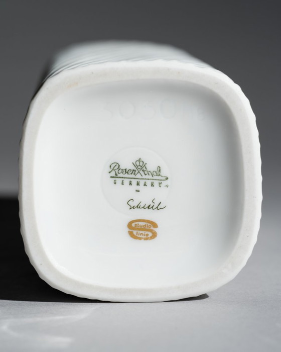 Image 1 of Rosenthal Bisque Porcelain Vase Trio Schreib, Freyer & XL “Pisa” Germany 70s-80s