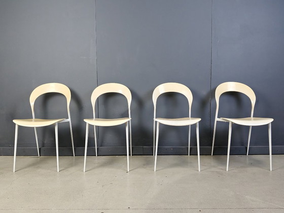 Image 1 of Chaises de salle à manger vintage par Calligaris, 1980 - ensemble de 4