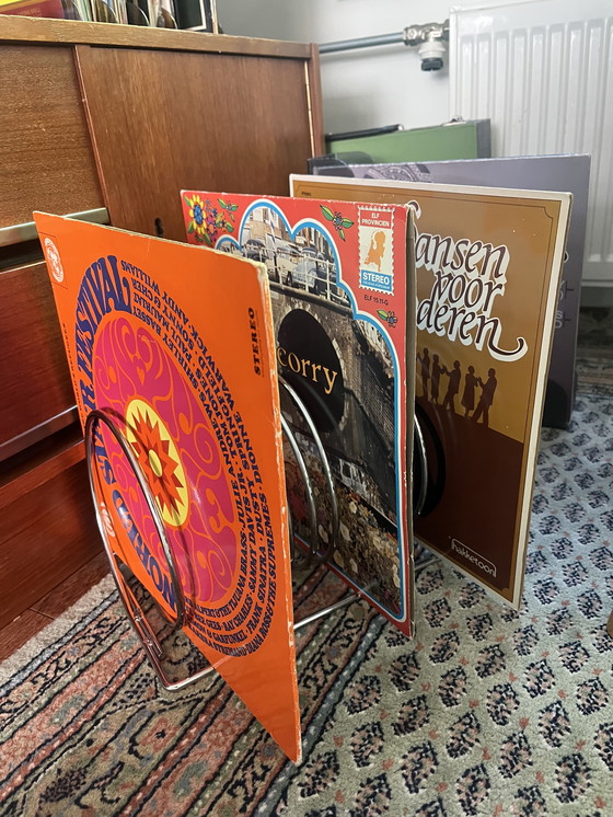 Image 1 of Porta LP/revistas cromado