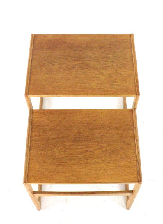 Set di 2 tavolini impilabili vintage in rovere, stile danese Mimiset – Wood (photo 14 of 20)