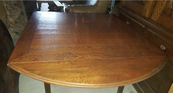 Image 1 of Bannink Art Nouveau cherry wood dining table