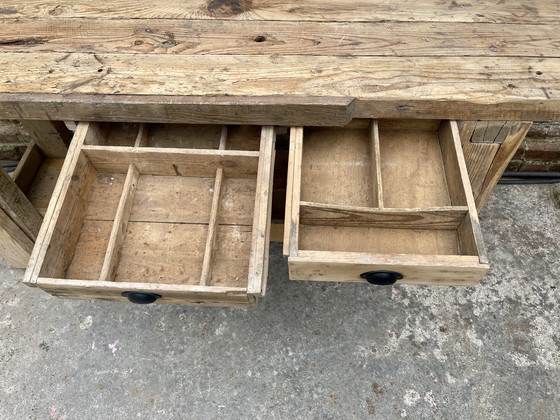 Image 1 of Alte große Schreinerwerkbank