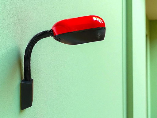 Futurist retro red plug in wall sconce lamp from USSR