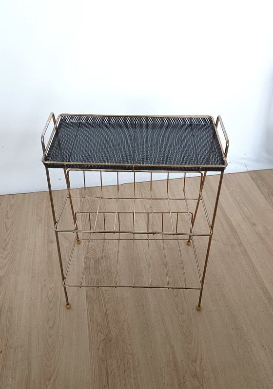 Image 1 of Table d'appoint Pilastro Fifties avec porte-revues