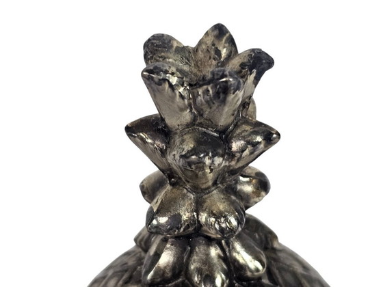 Image 1 of Eleanor Claire Design – Ananasförmiges Potpourri – versilbert – hergestellt in Japan – 1950er Jahre