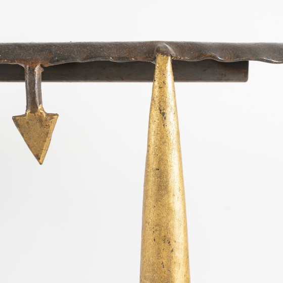 Console by Jean-Jacques Argueyrolles, France, 1990s – Gold, Iron (photo 7 of 9)