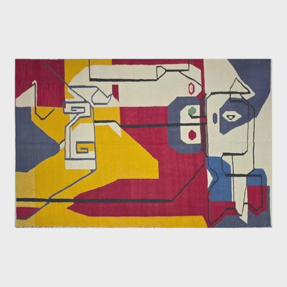 Tapiz tejido a mano Taureau V de Le Corbusier | Arte textil moderno (118 × 79 pulgadas) – Alfombras, Wool (photo 5 of 10)