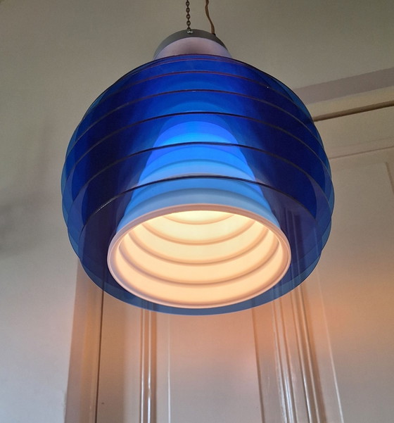Modernist Disc Pendant Lamp – Linea, Metal, Plexiglass (photo 10 of 12)