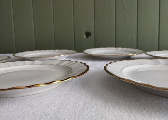 Image 1 of "Pallas" - 6 dessertborden van Limoges-porselein van Balleroy & Cie