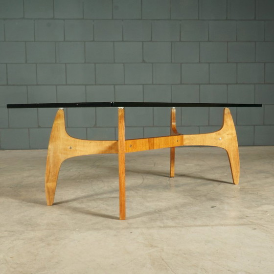 Table basse style années 60 – Bois et verre – Tables basses, Glass, Wood (photo 9 of 16)