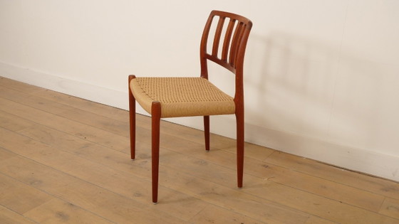 1x Niels Otto Møller Esszimmerstuhl | Modell 83 | Papercord | Teak – Esszimmerstühle, Wood, Vintage (photo 3 of 10)