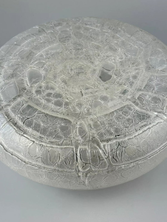 Image 1 of Lámpara de techo Plafoniere Ice Glass Doria Alemania, años 60 y 70, diseño de la era espacial