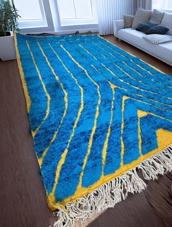 Image 1 of Marokkanischer Teppich aus Naturleinen, 300 x 200 cm