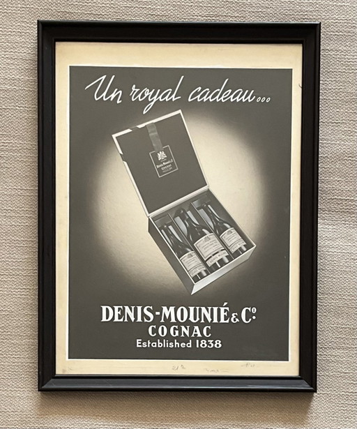 Original French Cognac Advertising Artwork by Henri Lemonnier