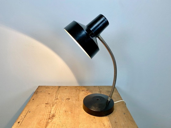 Image 1 of Vintage Black Bakelite Gooseneck Table Lamp, 1960s