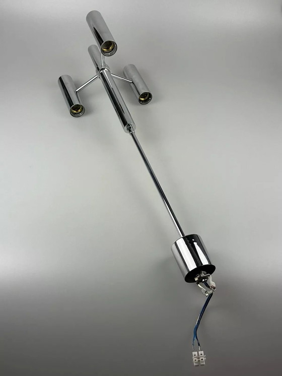 Image 1 of 60s 70s 6-light Sputnik chandelier by Hustadt Leuchten Germany