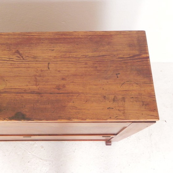 Pine school chart cabinet, architect's cabinet, map cabinet, 1930s, Storage cabinet, Wood, Brown (photo 10 of 25)
