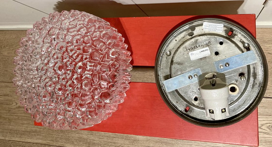Image 1 of Helena Tynell – Glashütte Limburg 664 – Deckenleuchte mit Blasenglas – 1960er Jahre – Original
