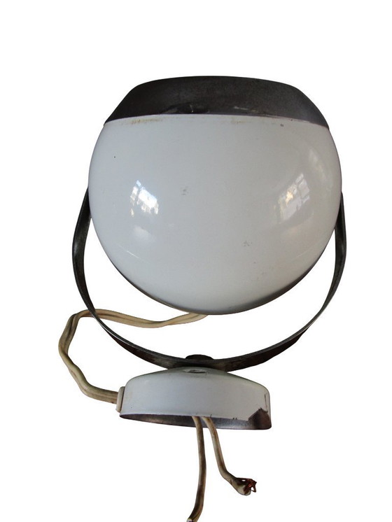Image 1 of white eyeball lamp vintage