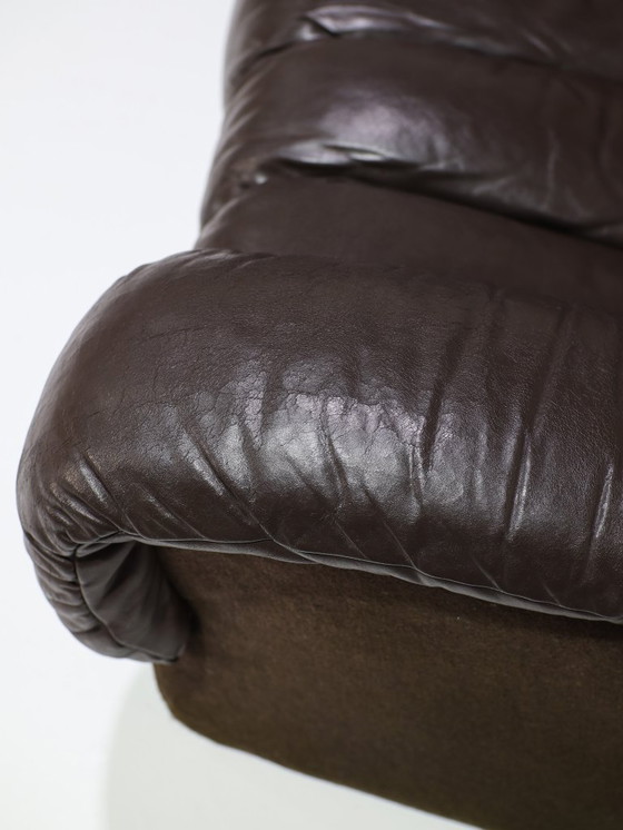 Image 1 of Divano DS-600 Non-Stop Snake De Sede anni '70 in pelle marrone