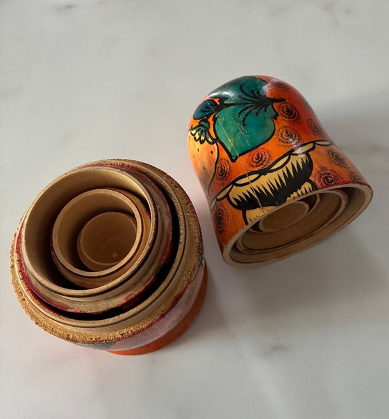 Image 1 of Set of 4 traditional Russian dolls or matryoshka dolls