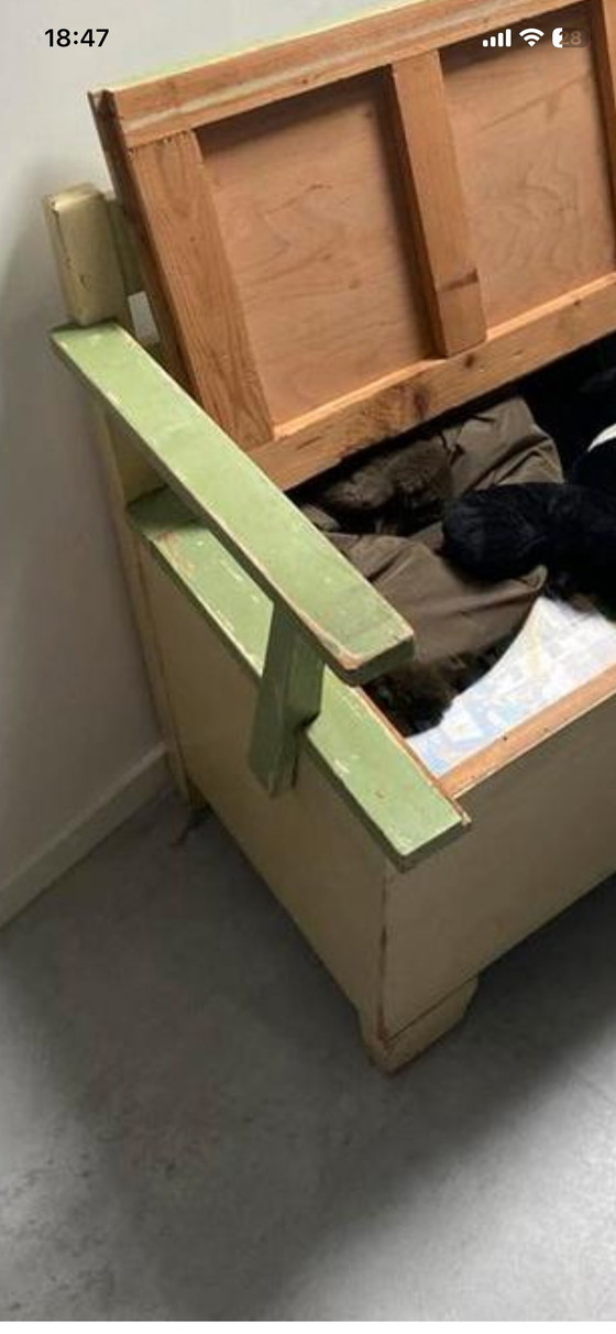 Image 1 of Vintage klepbank landelijke stijl 