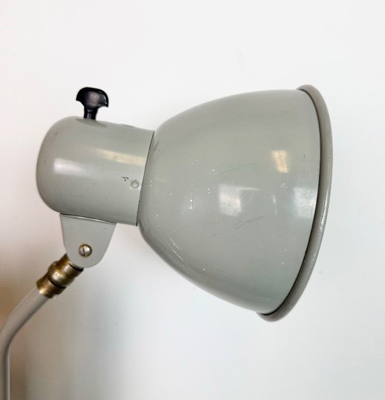 Image 1 of Grijze Duitse industriële schaarwandlamp van SIS, jaren 60.