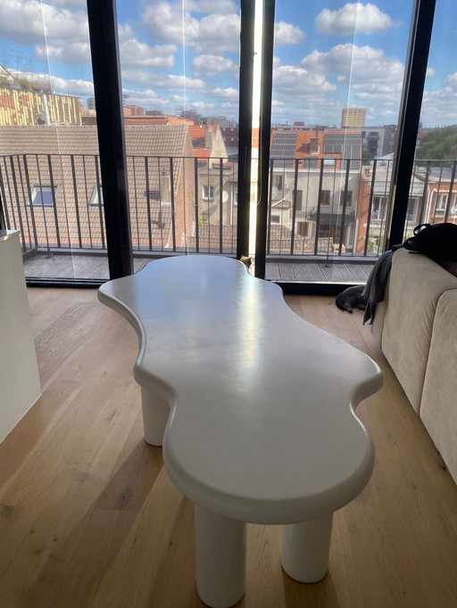 Dining Table in Organic Style Shape180Cm White