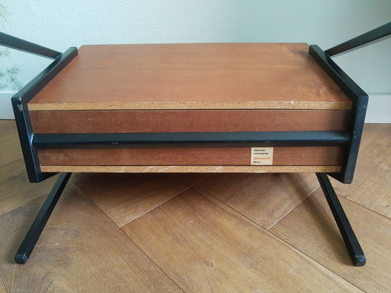 Image 1 of Beautiful 60s vintage teak veneer magazine rack from Ditvoorst Tilburg