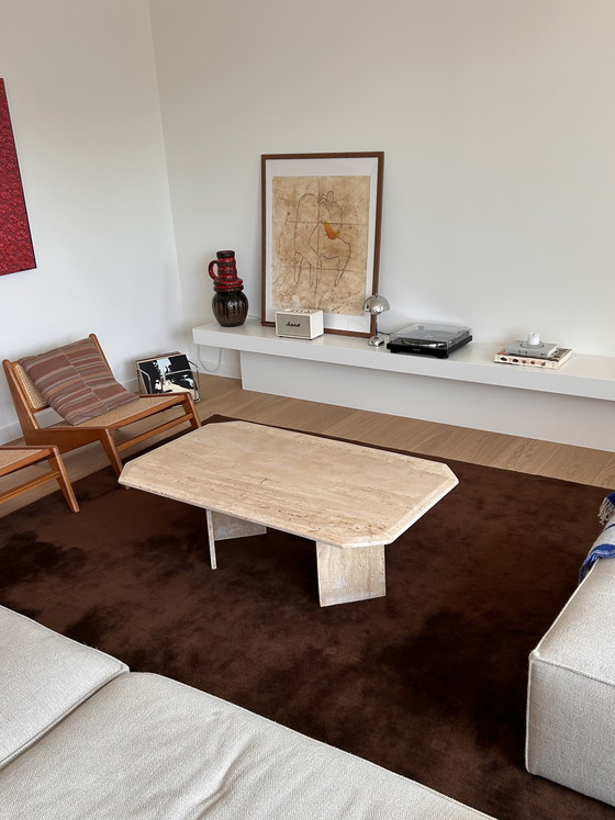 Image 1 of Vintage travertine coffee table 