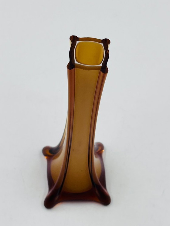 Image 1 of Jarrón de cristal de Murano en bronce ámbar, década de 1970