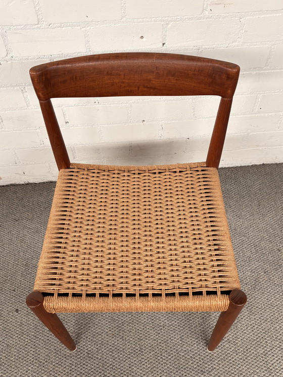 Image 1 of Bramin, table de design danois avec rallonge et 4 chaises