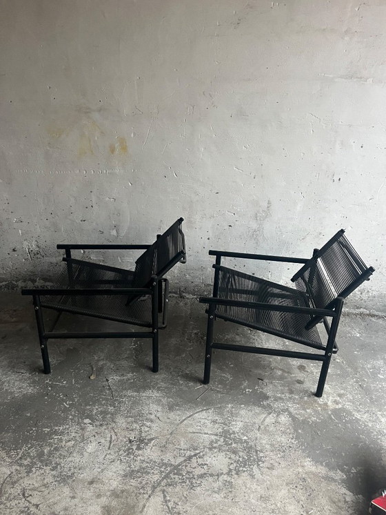 Image 1 of Set of 2 Spaghetti Lounge Chairs by Giandomenico Belotti for CMP Padova (1980s)