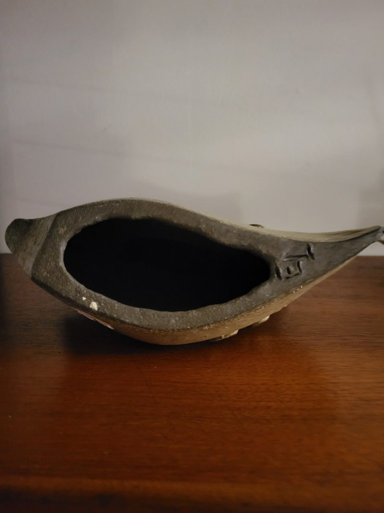 Brutalist ceramic fish sculpture, Emiel (Emmanuel) Laskaris (1960s/1970s), Signed, Decorative Objects (photo 4 of 8)