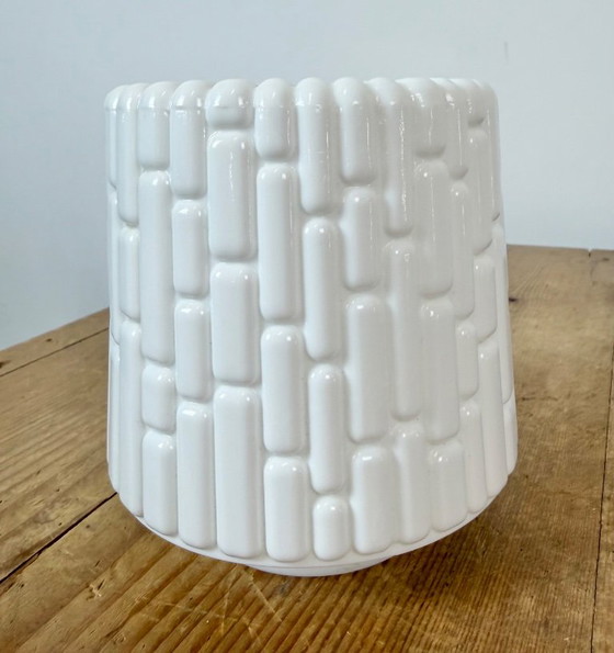 Lampadario vintage in porcellana bianca, anni '70 – Plafoniere, Glass, Ceramic (photo 7 of 11)