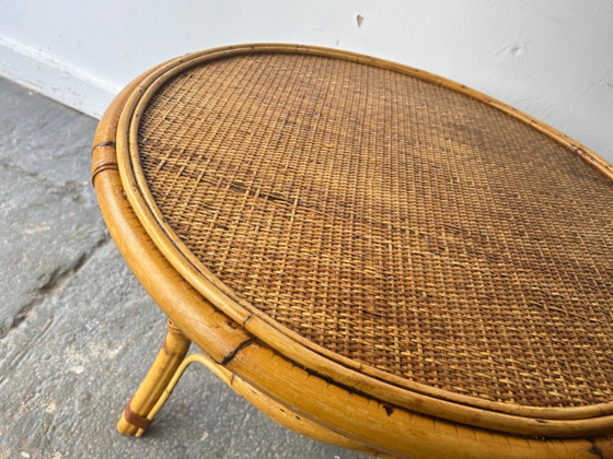 Tavolino da caffè / occasionale italiano vintage in bambù e rattan, c. anni '60/'70 – Tavolini da caffè (photo 3 of 5)