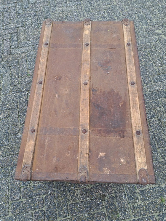 Image 1 of Vintage cabin trunk antique wooden chest