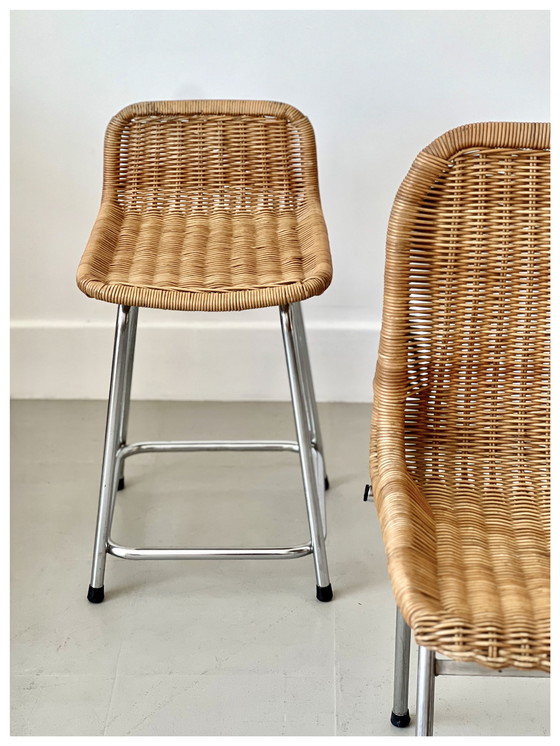 Image 1 of Barkruk vintage, Dirk van Sliedregt, Pays-Bas années 1970 (4 beschikbaar)