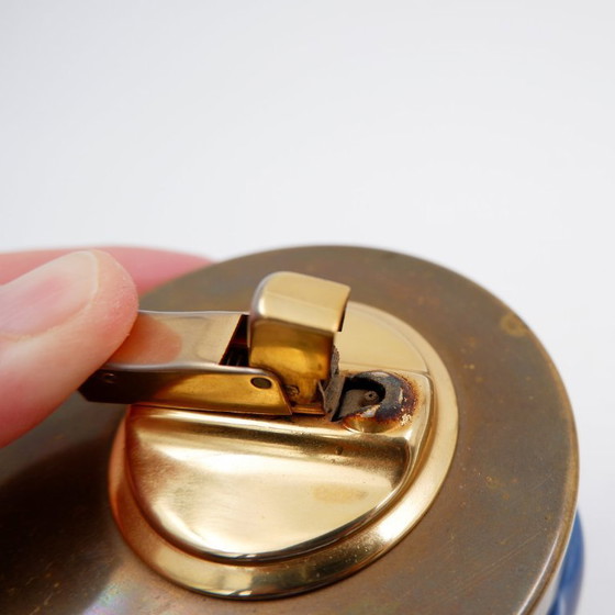 Image 1 of Ceramic and brass lighter by Tommaso Barbi, Italy, 1970s