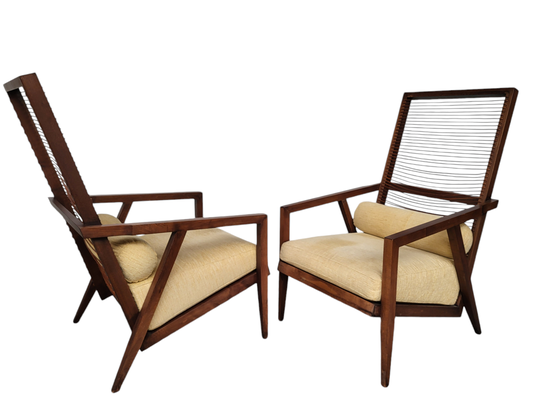 Image 1 of 2x Bonacina High Back Lounge Chairs Astoria Hb by Franco Bizzozzero